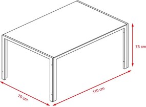 Jedálenský set 4x stolička + stôl Catini Austin - Sivá