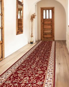 Behúň NAIN 144 51066 Ornament / Kvety, bordový / béžový