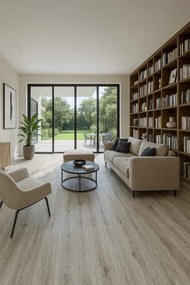 Beauflor, PVC podlaha - lino Toptex Tasmanian Oak 096L, na mieru, šíře 4m,5m, šedá, filc, chodba / predsieň