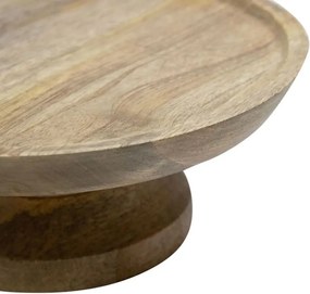 Prírodný drevený podnos na tortu na nohe Wood Cake - Ø 25*10 cm