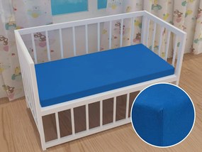 Detské jersey napínacie prestieradlo do postieľky JR-016 Modré 70 x 140 x 10 cm - do postieľky
