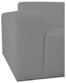 Sivá rohová pohovka z textílie buklé (do "U") Roxy – Scandic