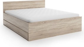 Posteľ ELISA 180 x 200 cm, dub sonoma Rošt: Bez roštu, Matrac: Bez matraca
