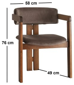 Jedálenská stolička CO Dark Brown and Walnut
