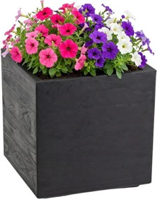 Květináč na kolečkách BETONIQUE 40x40 cm černý