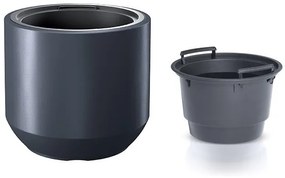 Kvetináč s vkladom HEOSO antracit