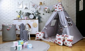 Dekoračná vlajková girlanda HASIČI - sivá / biela