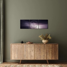Obraz - Búrka (s hodinami) (90x30 cm)