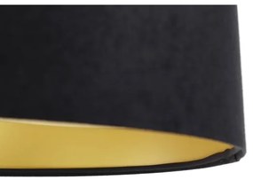 Luster na lanku SWING 1xE27/60W/230V čierna/biela/zlatá