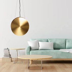 Toolight Toolight, LED závesné stropné svietidlo 30cm APP1377-C, zlatá matná-čierna, OSW-05185