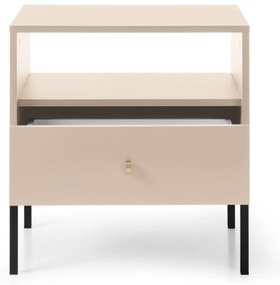 PROXIMA.store - Dizajnový nočný stolík - PIERA FARBA: modrá, FARBA NÔH: zlatá