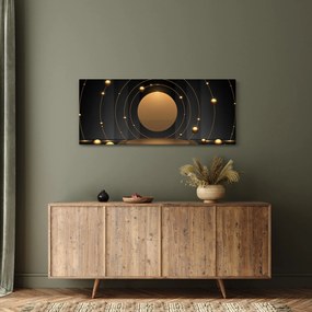 Obraz - Zlaté kruhy (120x50 cm)