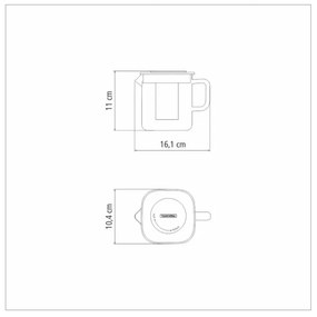 Sklenený čajník so sitkom Tramontina Coffee&Tea - 600 ml