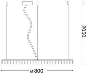 Ideal Lux - LED Luster na lanku CROWN LED/42W/230V 3000K pr. 80 cm CRI 90 mosadz