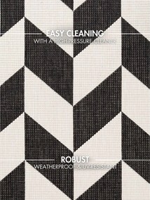 Čierny/krémovobiely vnútorný a vonkajší koberec 160x230 cm Haringey Terrick – Ted Baker