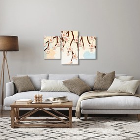 Obraz - Kvety na vetvách, farebné (90x60 cm)