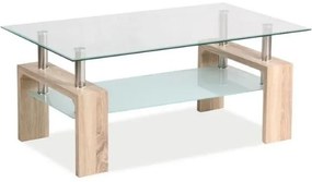 Konferenčný stolík Lisa Basic II, číra / dub sonoma