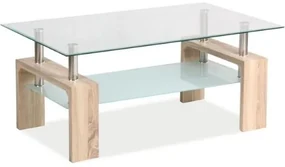 Konferenčný stolík Lisa Basic II, číra / dub sonoma
