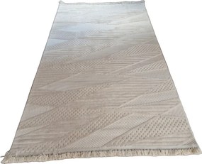 HU Béžový moderný koberec TWIST BEIGE 30629A Rozmer: 60x100 cm