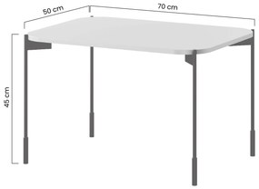Konferenčný stolík Sonatia 70x50 cm - kašmírová