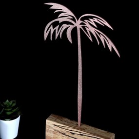 Kovová dekorácia Palm 35 cm bronzová