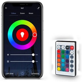 Solight WM57 - LED RGB Stmievateľný pásik LED/20W/230V 5m IP65 Tuya + DO