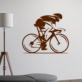 Veselá Stena Samolepka na stenu na stenu Cestný cyklista Farba: čierna
