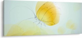 Obraz - Žltý motýľ (120x50 cm)