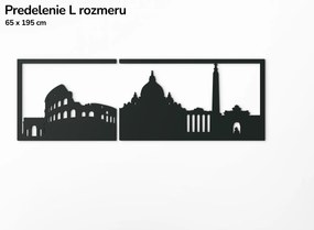 drevko Obraz Rím panoráma Rozmer obrazu: 29,5 x 89 cm, Farba dekorácie: Čierna