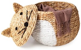 Detský kôš na hračky z vodného hyacintu v prírodnej farbe ø 40x43 cm Cat – Compactor