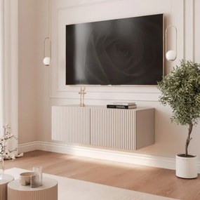 TV skrinka DOROTHY závesná 100cm kašmír drážkovaná