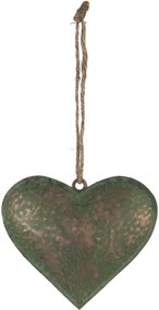 IB LAURSEN Kovové závesné srdce Army Green 11 cm