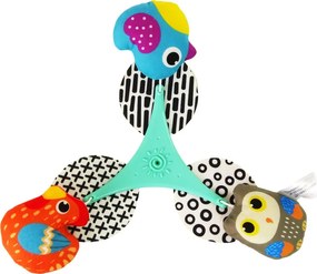 LEAN Toys Detský kolotoč na posteľ a kočík Farebné vtáky Melódia