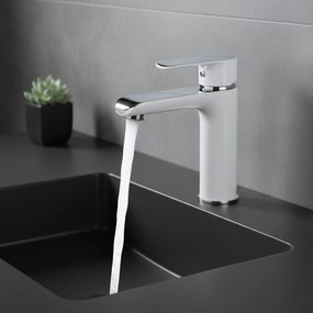 Rea Bloom, umývadlová batéria, biela-chrómová, REA-B9915