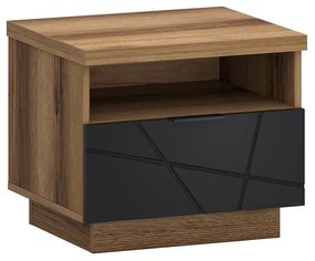 Nočný stolík Orient X Dub Delano/čierna