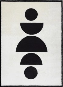 Dywany Łuszczów, AKCIA: 80x150 cm Kusový koberec Mode 8598 geometric cream/black, čiernobiela, detská izba
