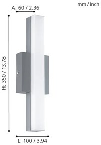 Eglo 94845 - LED Vonkajšie svietidlo ACATE 1xLED/8W/230V IP44