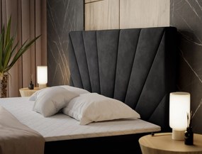 Čalúnená drevená manželská posteľ s matracom FIONA 160 x 200 cm
