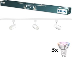 Philips-LED stmievateľné bodové svietidlo do lištového systému EASYLINK HUE 3xGU10/4,7 W/230 V 1 m biela