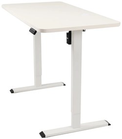 Výškovo nastaviteľný elektrický stôl BestBerg BBAT-14WW / rozmer 140x70 cm / výška 93,4-125,4 cm / biely