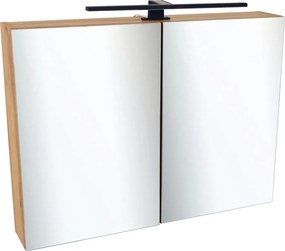 Comodo Zrkadlová skrinka Ideal OW 80 ZS LED-B s osvetlením Any LED 50 B, čierna