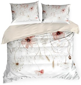 SATÉNOVÉ OBLIEČKY PREMIUM24 160X200 CM, 2 KS 70X80 CM LVETY