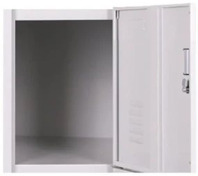 Šatníková skrinka s úložnými boxami, 5 boxov, 1800 x 380 x 450 mm, cylindrický zámok, sivá/sivá