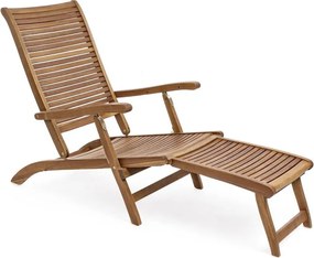 Drevené záhradné ležadlo v prírodnej farbe Noemi – Bizzotto