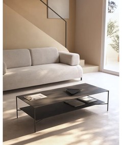 Čierny oceľový konferenčný stolík 60x140 cm Azisi – Kave Home