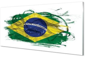 Sklenený obraz vlajka Brazílie 140x70 cm