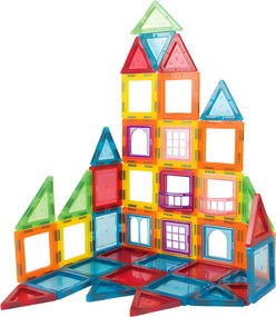 MULTISTORE Magnetické stavební bloky 70 dílků – kreativní 2D a 3D stavebnice pro děti