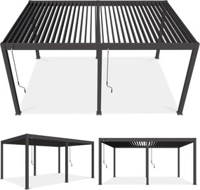 Záhradná pergola Terasové zastrešenie Deluxe 3,6x5,3 antracitová Gutroof