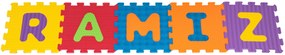 RAMIZ Senzorická podložka s 26 abecednými puzzle pre deti 10 m+ odnímateľné písmená