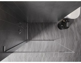 Mexen Kioto-F L, sprchová zástena s rámom 50 x 202 cm, 8 mm číre sklo, chrómový profil, 800-050-174-01-00